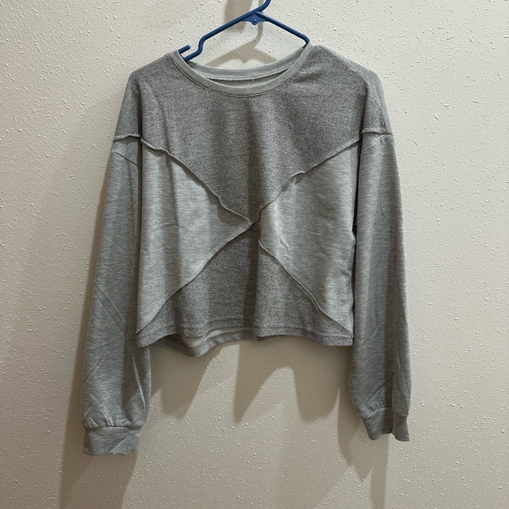 Gray Women's Long Sleeve Top